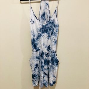 Blue Tie-dye Style Romper